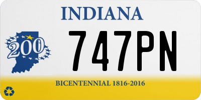 IN license plate 747PN