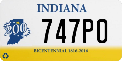 IN license plate 747PO