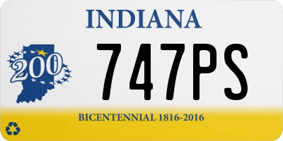 IN license plate 747PS