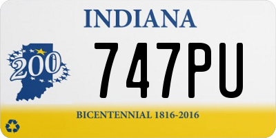 IN license plate 747PU