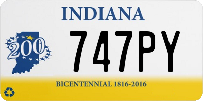 IN license plate 747PY