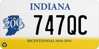 IN license plate 747QC