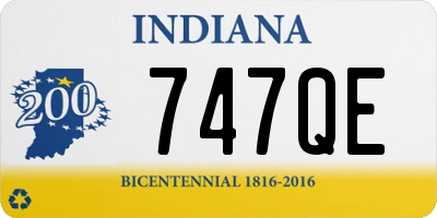 IN license plate 747QE