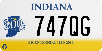 IN license plate 747QG