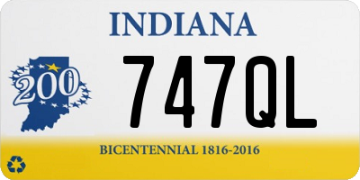 IN license plate 747QL