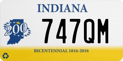 IN license plate 747QM