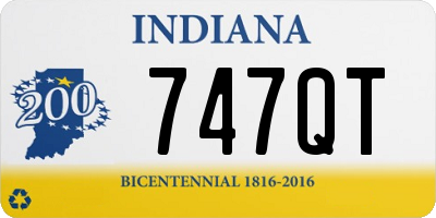 IN license plate 747QT