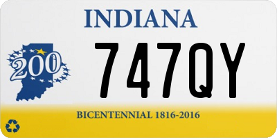 IN license plate 747QY