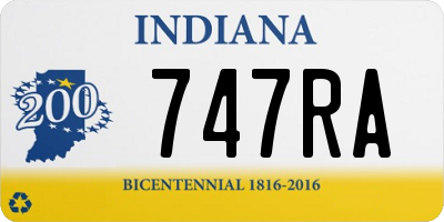 IN license plate 747RA