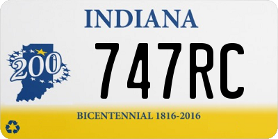 IN license plate 747RC