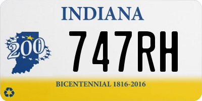 IN license plate 747RH