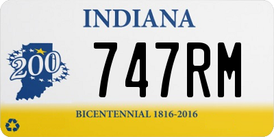 IN license plate 747RM