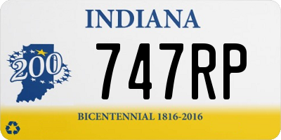 IN license plate 747RP