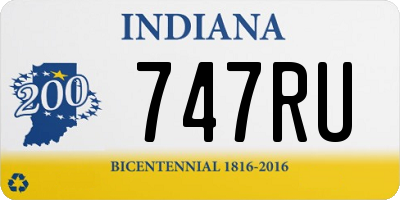 IN license plate 747RU