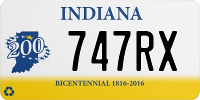 IN license plate 747RX
