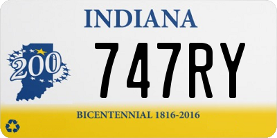 IN license plate 747RY