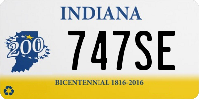 IN license plate 747SE