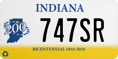 IN license plate 747SR