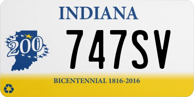 IN license plate 747SV