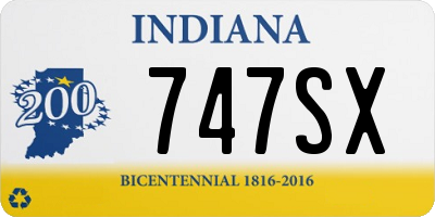 IN license plate 747SX