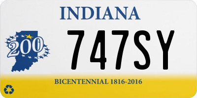 IN license plate 747SY