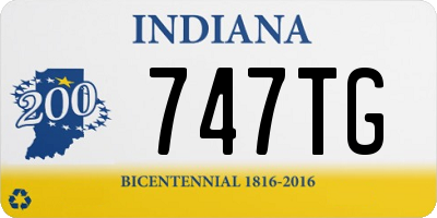 IN license plate 747TG