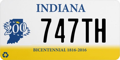 IN license plate 747TH
