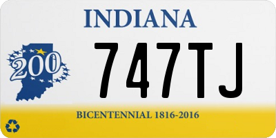 IN license plate 747TJ