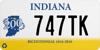 IN license plate 747TK
