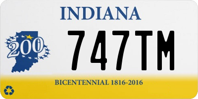 IN license plate 747TM