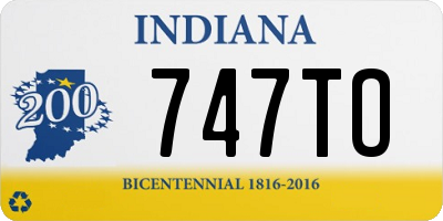 IN license plate 747TO