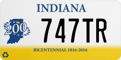 IN license plate 747TR