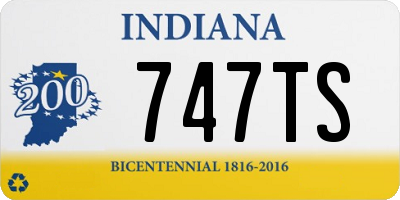 IN license plate 747TS