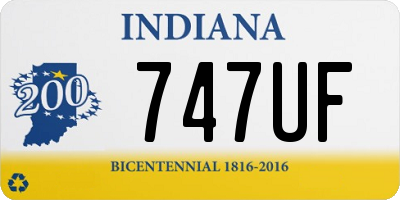 IN license plate 747UF