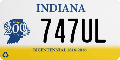 IN license plate 747UL