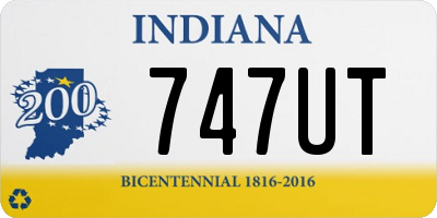 IN license plate 747UT