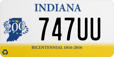 IN license plate 747UU