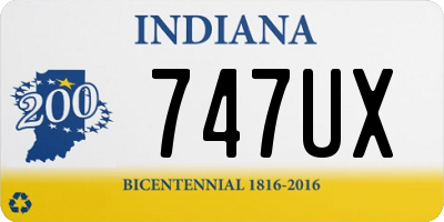 IN license plate 747UX