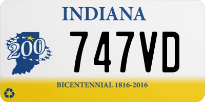 IN license plate 747VD
