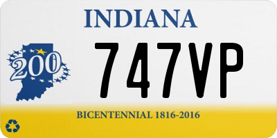 IN license plate 747VP