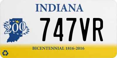 IN license plate 747VR