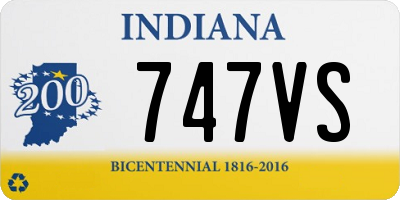 IN license plate 747VS