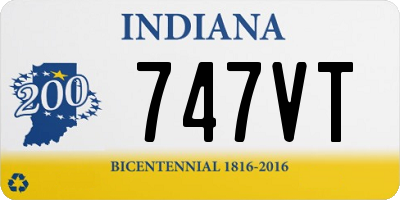 IN license plate 747VT