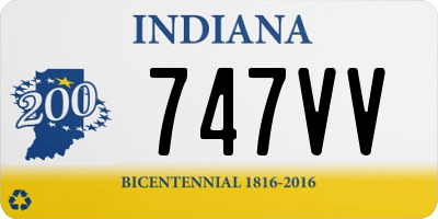 IN license plate 747VV