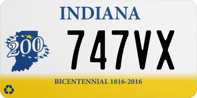 IN license plate 747VX