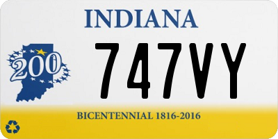 IN license plate 747VY
