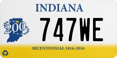 IN license plate 747WE