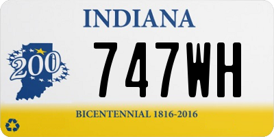 IN license plate 747WH