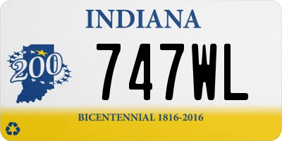 IN license plate 747WL