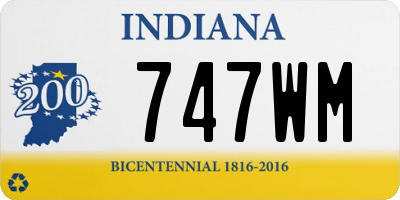 IN license plate 747WM